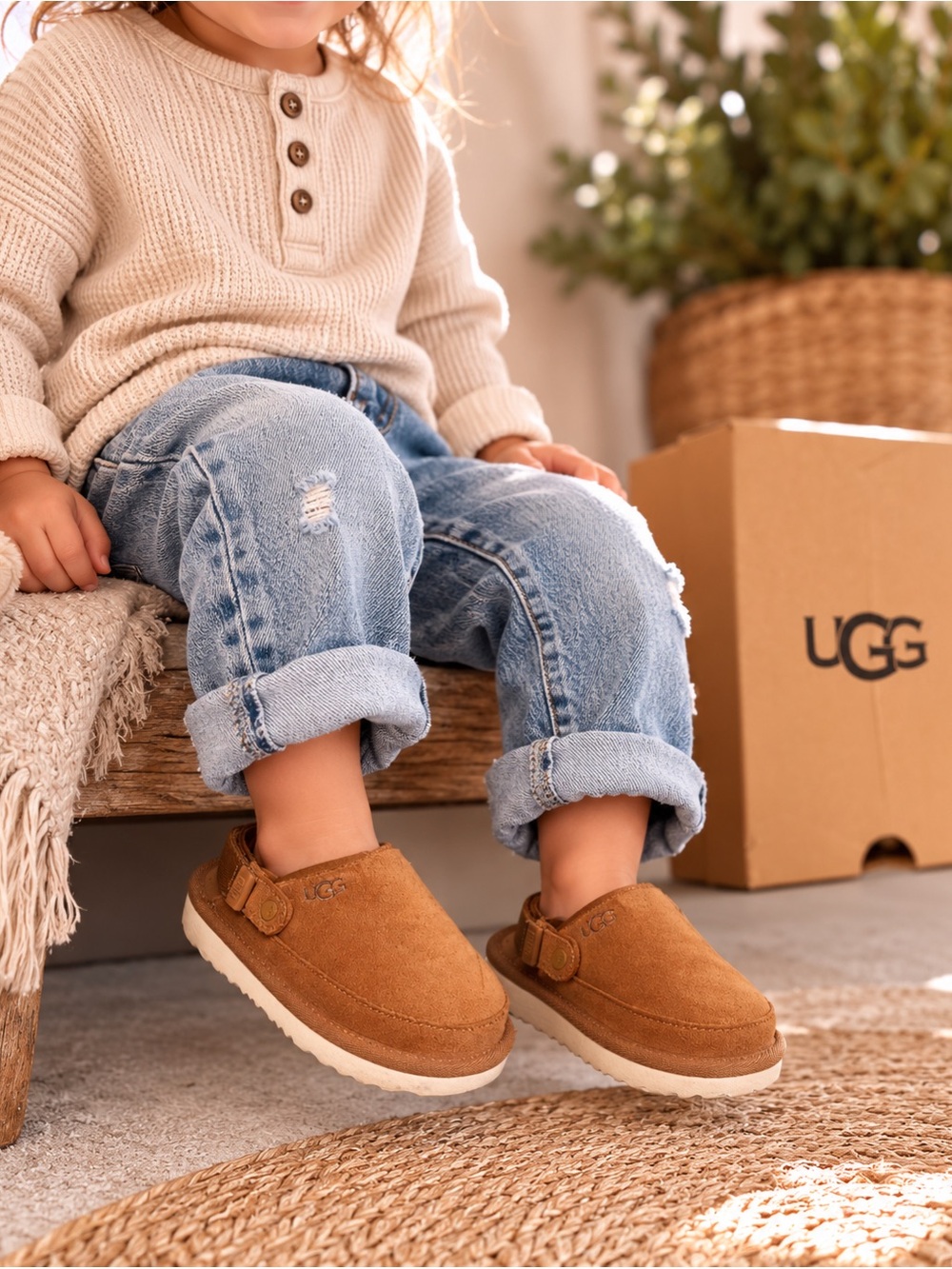 UGG Kids Chestnut Goldenstar Clog Size 8 Toddler